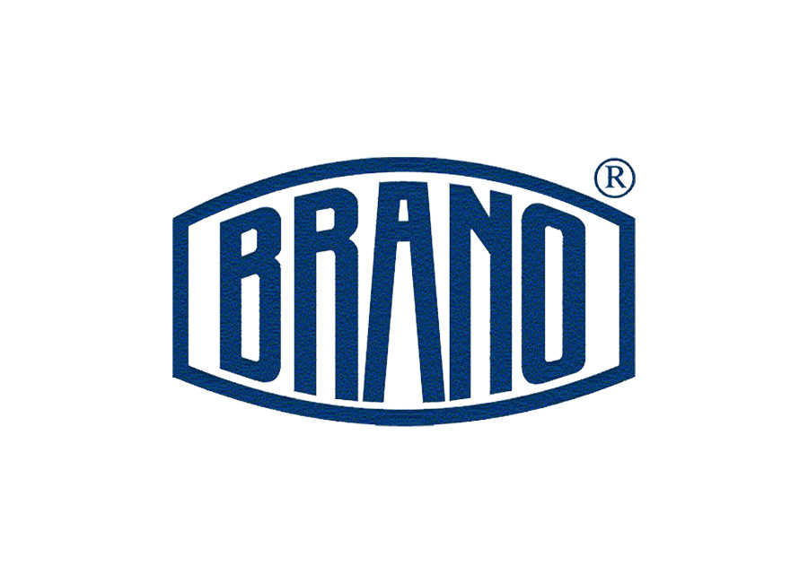 Logo de Brano, marca especializada en sistemas de elevación industrial.